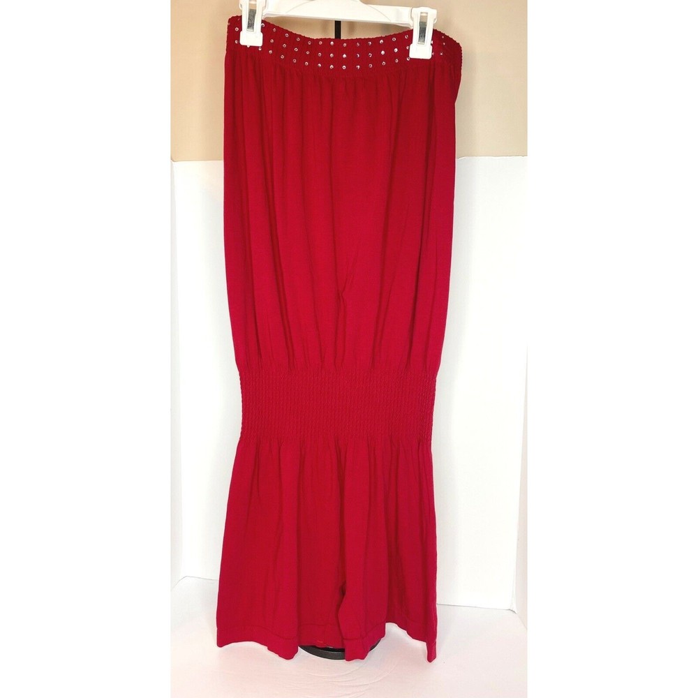 Color, Romper, Size 5, Red With Rhinestones - Picture 2 of 15